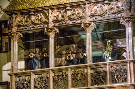 Tower trumpeters at the Golden Roof